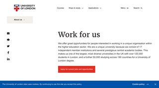Work for us | University of London
