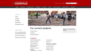 For current students > University of Louisville: It's Happening Here.™