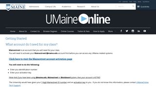Getting Started | UMaine Online | University of Maine