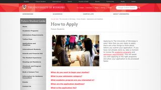 How to Apply | Future Student | The University of Winnipeg