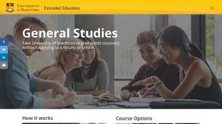 General Studies - Extended Education, University of Manitoba