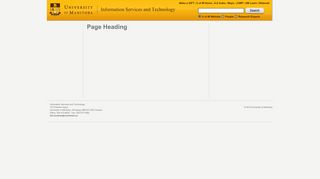 University of Manitoba - Information Services and Technology - Page ...