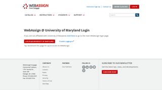 WebAssign @ University of Maryland Login - WebAssign - LOG IN