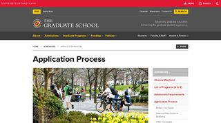 Application Process | The University of Maryland Graduate School