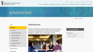 Admissions - University of Maryland Graduate School