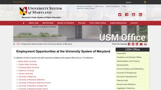Employment - University System of Maryland
