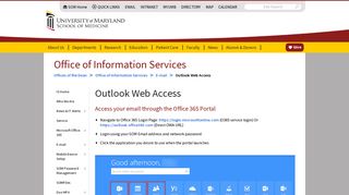 Outlook Web Access | University of Maryland School of Medicine