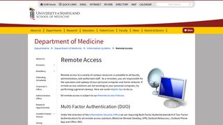 Remote Access - University of Maryland School of Medicine