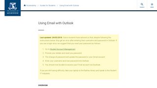 Using Email with Outlook : Accessibility - University of Melbourne