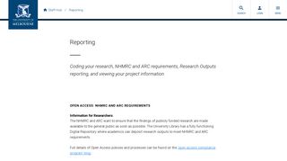 Reporting - Staff Hub - University of Melbourne