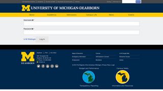 Log in | University of Michigan-Dearborn