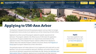 Applying to UM-Ann Arbor - Rackham Graduate School: University of ...