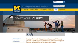 Apply - Undergraduate Admissions - University of Michigan