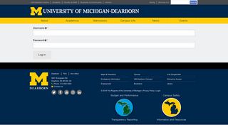 Log in | University of Michigan-Dearborn