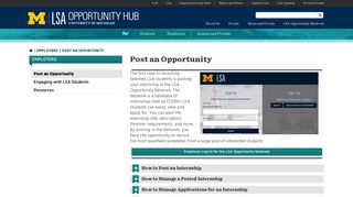 Post an Opportunity - UM LSA - University of Michigan