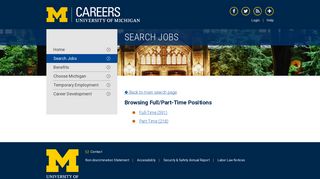 Full/Part-Time Positions - UM Careers - University of Michigan