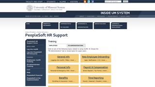 PeopleSoft HR | Human Resources | University of Missouri System