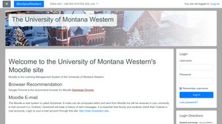 Moodle - The University of Montana Western