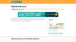 Myump Ump (Myump.ump.ac.za) - University of Mpumalanga - Moodle ...