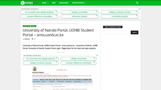 University of Nairobi Portal, UONBI Student Portal - smis.uonbi.ac.ke