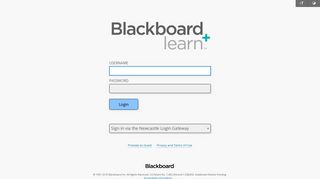 Login - Blackboard Learn - Newcastle University