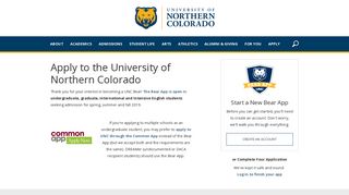 Apply to the University of Northern Colorado