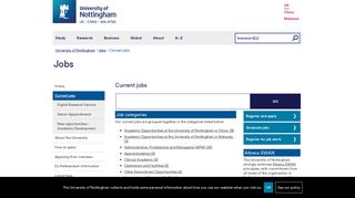 Current jobs - The University of Nottingham