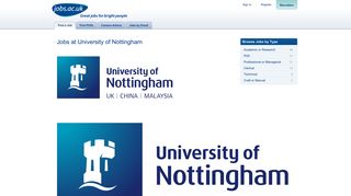 University of Nottingham Jobs on jobs.ac.uk