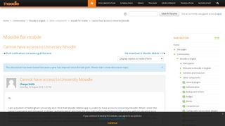Moodle in English: Cannot have access to University Moodle ...