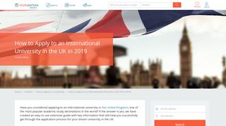 How to Apply to an International University in the UK in 2019 ...