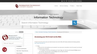 University of Oklahoma | Accessing your OU E-mail via the Web