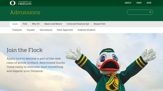 Apply Now - Admissions - University of Oregon