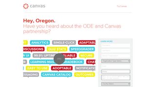 Hey, Oregon. ODE and Canvas are here! - Canvas LMS