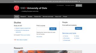 Home - University of Oslo - UiO