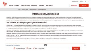 International Admissions - University of Phoenix