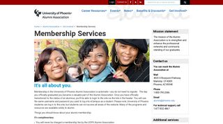 Membership Services - University of Phoenix