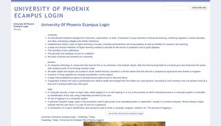UNIVERSITY OF PHOENIX ECAMPUS LOGIN - Google Sites