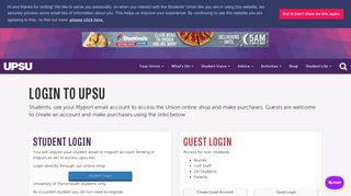 UPSU Login | University of Portsmouth Students' Union