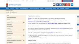 Application Status - University of Pretoria