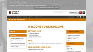 Welcome to readingLive – University of Reading