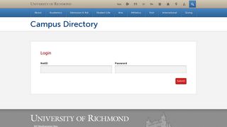 Login - University of Richmond