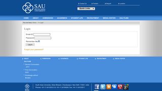 Login - SAU - South Asian University