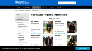 South Asia Regional Information - Coventry University