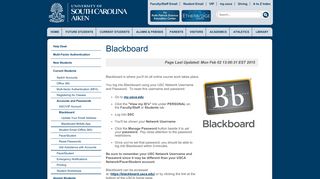 Blackboard | Blackboard | USC Aiken