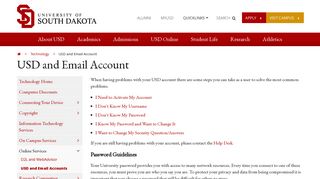 USD and Email Account | USD