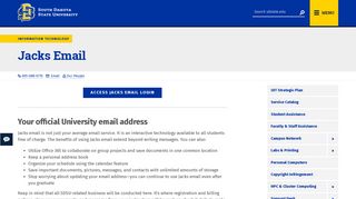 Jacks Email | South Dakota State University