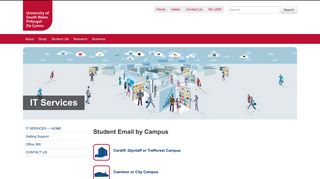 Student Email by Campus - IT Services - University of South Wales