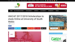 UNICAF 2017/2018 Scholarships to study Online at University of ...