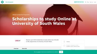 Scholarships to study Online at University of South Wales - Welcome ...