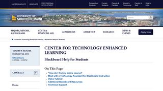 Blackboard Help for Students - University of Southern Maine